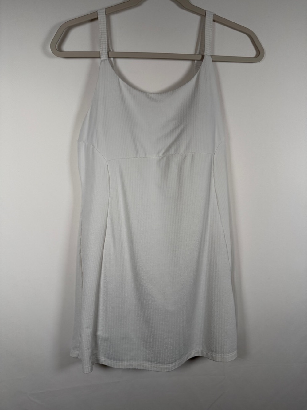 White Ribbed Tennis Prep, Golf, Pickleball AthleticTank Dress